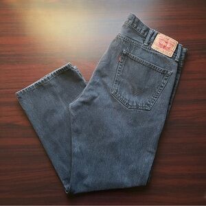 Vintage 90s Levis 505 Black Jeans Mens 40x30 Red Tab Straight Leg